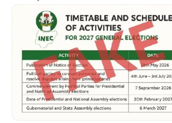INEC Denies Releasing Timetable for 2027 General Election