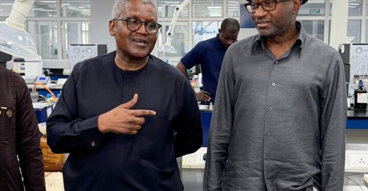 Philanthropist and Chairman of First Hold Co Plc Femi Otedola visits Dangote Refinery, hints refining capacity will increase to 1.4 million barrels per day once the ongoing expansion is completed.