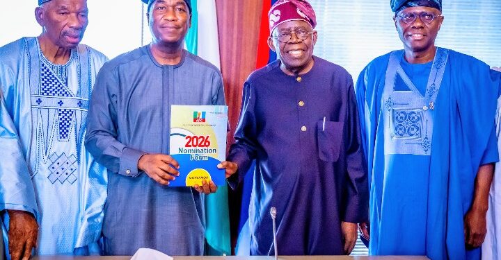 JUST IN: PRESIDENT TINUBU FORMALLY ENDORSED  APC CONSENSUS GOVERNORSHIP CANDIDATE OBAFEMI HAMZAT AT A MEETING WITH THE LAGOS GOVERNANCE ADVISORY COUNCIL, LED BY THE PRINCE TAJUDEEN OLUSI AND GOVERNOR BABAJIDE SANWO – OLU
