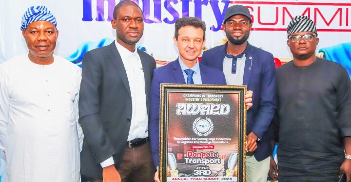 Dangote Cement Transport Wins TCAN Award for Championing Transport Industry Development